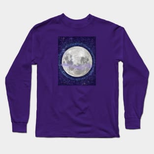 Funky moon...buzzing with life Long Sleeve T-Shirt